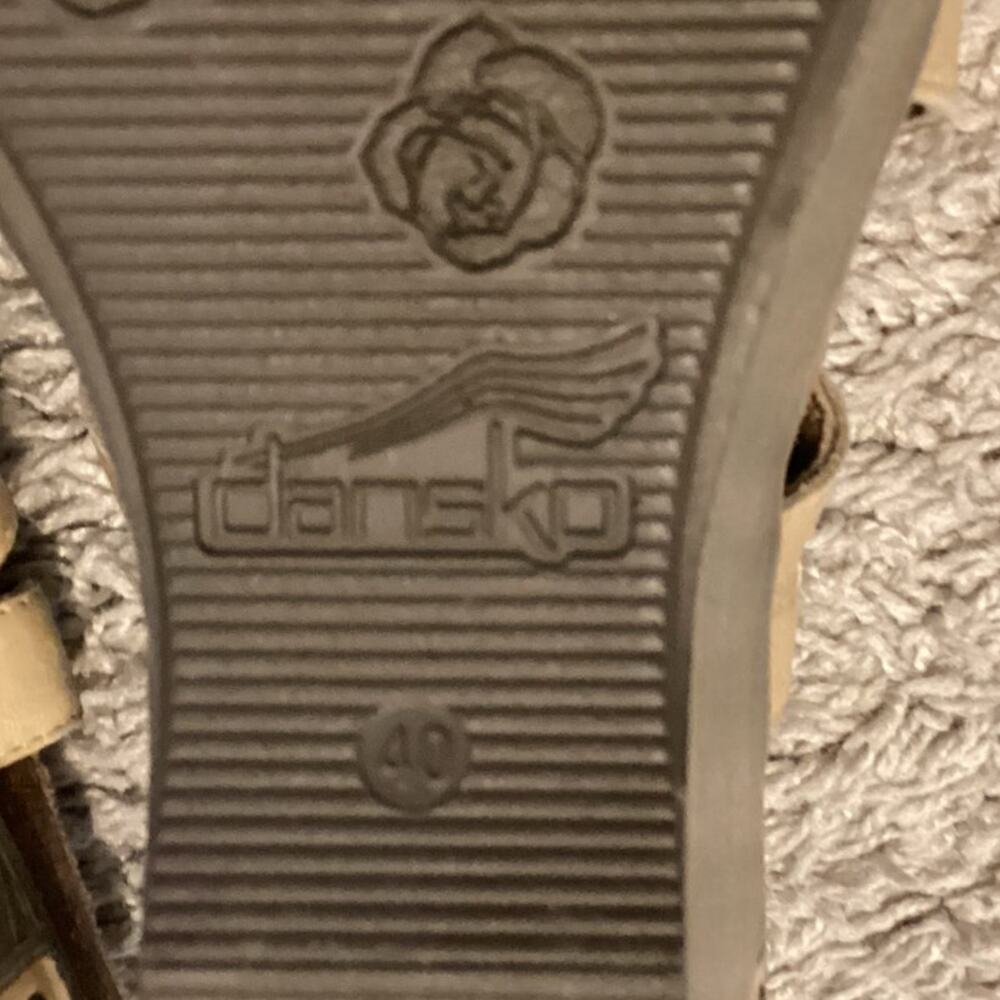 Dansko Womens Felicia Wedge Sandals EU 40 US 9.5 10 Tan Brown Comfort Boho - Picture 13 of 13